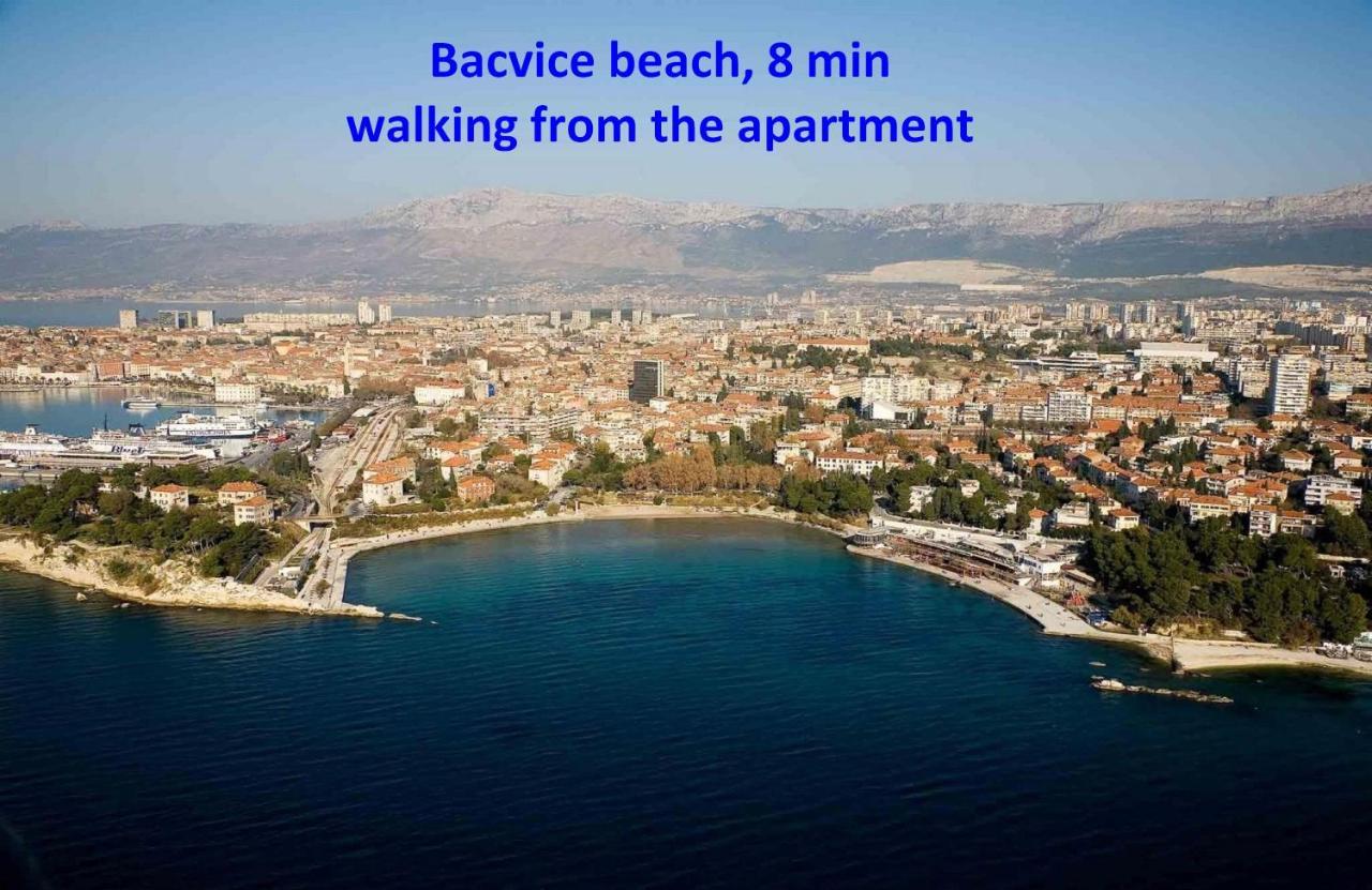 Modern Apt With Terrace 4 Min Walk To The Beach Split Luaran gambar
